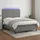 vidaXL Boxspringbett mit Matratze & LED Dunkelgrau 140x190 cm Stoff