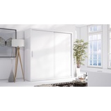 Schiebetürenschrank Schrank LUND Weiss matt 220x215 cm