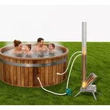 ECO POOLTECH Poolheizung Holz, Wärmepumpe Pool mit Brennholz aus Titan Outdoor Warmwasser Wärmepumpe für Kleiner Pool, Badewanne, Whirlpool Poolheizung Holzofen
