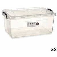 Kipit Aufbewahrungsbox mit Deckel Durchsichtig Kunststoff 22 L 32