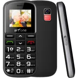 Retoo Seniorenhandy Mobiltelefon mit großen Tasten und ohne Vertrag, 0.08 MP, Li-Ion 1000 mAh Kamera Handy Mit SOS Notruftaste, Einfache Schwarz - Schwarz