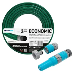 Cellfast - Gartenschlauch ECONOMIC, 3 Schichten, 20m mit verstellbarer 12,5mm Schlauchdüse
