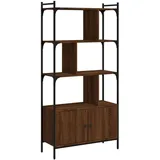 vidaXL Bücherregal mit Türen Braun Eiche 76,5x30x154,5cm Holzwerkstoff