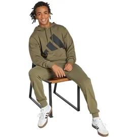 adidas Essentials Big Logo French Terry Hoodie Olive Strata / Black S