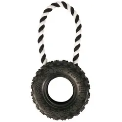 TRIXIE Reifen am Tau, Naturgummi ø 15 cm/31 cm