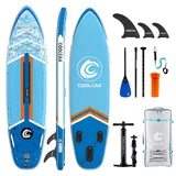 COOLCAA Stand Up Paddling Board mit Premium SUP Zubehör, Tragkraft bis 210kg, SUP Board für Erwachsene und Jugendliche Aller Niveaus