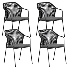 barths Burano Gartenstuhl 58,5 x 60 x 83,5 cm grau 4 St.
