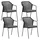 barths Burano Gartenstuhl 58,5 x 60 x 83,5 cm grau 4 St.
