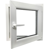 ECOPROF Kellerfenster | Langlebiges Kunststoff-Fenster | Maße 60x60 cm (600x600 mm) | Dreh-Kipp Fenster DIN Rechts | Farbe: Weiss | 70mm Profil