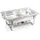 Mahlzeit Chafing Dish | Edelstahl Warmhaltebehälter | Speisenwärmer | Rechaud für Catering, Buffet und Party (Nizza (2X 1/2 GN-Behälter))
