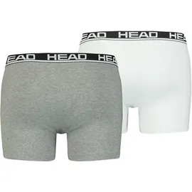 Head Basic Boxershorts grau M 2er Pack