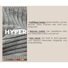 TRENDMANUFAKTUR Wohnlandschaft TRENDMANUFAKTUR "Graz, wahlweise mit Sitzvorschub und Bettkasten, U-Form, Breite 329 cm", blau (betongrau), B:329cm H:73cm T:162cm, 92% Polyester, 8% Polyamid, Sofas, Wohnlandschaft, in Cord-, haustierfreundlichem LEO Struktur- oder
