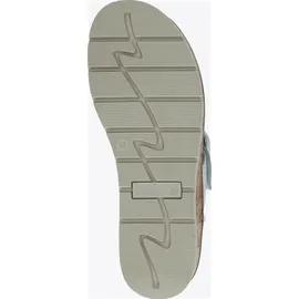 CAPRICE Damen Pantoletten aus Leder mit Schließe, Weiß 40 EU