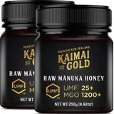 Kaimai Gold MGO 1200+ / UMF 25+ Manuka Honig * 2x 250g Premium Monofloral UMF® Certified Neuseeland ManukaHonig * 820 829 830 850 1000 1046 1122 1282