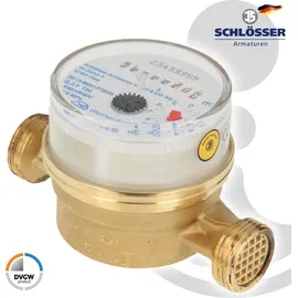 Schlösser Armaturen Schlösser Einstrahl-Etagenzähler ETK für Kaltwasser bis 30 Grad Q3 2,5 DN 15x3/4", 110mm 00115T1100001