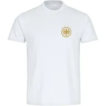 multifanshop Adler Retro Gold weiß L
