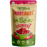 NutriPur gefriergetrocknete Früchte, Bio-Erdbeeren 25 g Früchte