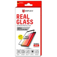 Displex Full Cover Panzerglas (10H) für Apple iPhone 11 Pro Max, Montagerahmen, volle Displayabdeckung, Tempered Glas, kratzer-resistente Schutzfolie,