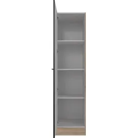 Flex-Well Exclusiv Geschirrschrank Capri 50 cm Schwarz Matt-Endgrain Oak