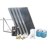 Solar-Paket Brauchwasser 4x AMP 2.0 Flachkollektor 8,04 qm Flachdachmontage