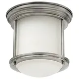quintiesse Hadrian 1 Leuchtmittel Deckenleuchte Opalglas Nickel antik