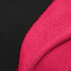 Doubleface-Jersey mit Wolle, pink/schwarz