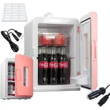 northclan Mini Kühlschrank 15 l 220V AC/12V DC 900 mm hoch Rosa