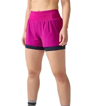 Brooks Damen High Point 3" 2-in-1 Short 2.0 pink