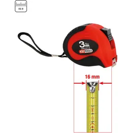 KS Tools Maßband 300.0113 Schwarz/Rot 3 m