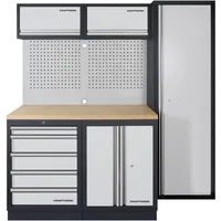 Kraftwerk Lochwand Holz 196 cm grau