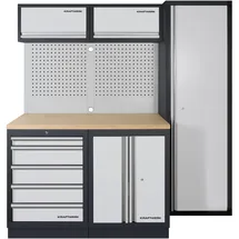 Kraftwerk Lochwand Holz 196 cm grau