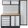 Kraftwerk Lochwand Holz 196 cm grau
