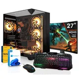 SYSTEMTREFF Gamer Komplett-PC - Ryzen 7 7800X3D - Nvidia GeForce RTX 5090 32GB - 32GB DDR5 - 2TB NVMe - Gaming Monitor 69 cm (27 Zoll) WQHD 180Hz - PC