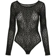 URBAN CLASSICS Damen Ladies Flock Lace Body Base Layer, Schwarz, XL EU - XL