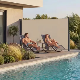 Tectake Aluminium Seitenmarkise 300 x 180 cm Beige