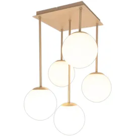 OTTO home Nellin 5 E14 quadratisch beige matt/opal weiß