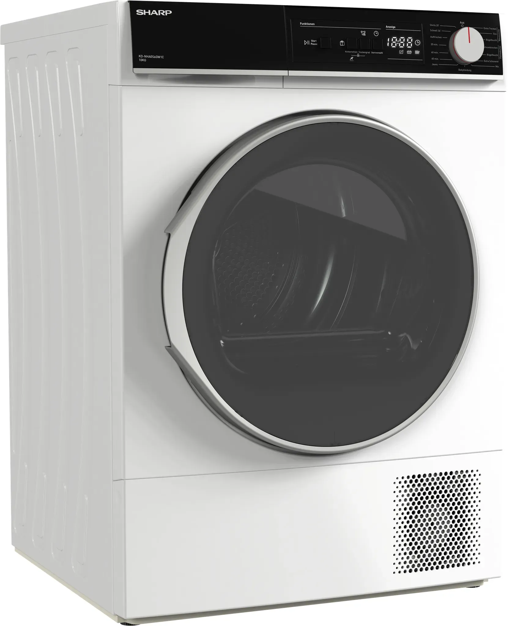 SHARP Wärmepumpentrockner "KD-NHA0S6GW1C-DE", Energieeffizienz: C (A-G), weiß, B:59,6cm H:84,5cm T:60,9cm, Trockner