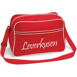 multifanshop Retrotasche - Leverkusen - Schriftzug - Druck weiß - Tasche