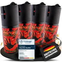4 x Wilhelm Pfefferspray 40 ml Tierabwehr Selbstverteidigung CS KO Spray hochdosiert (ca. 2 Mio. Scoville) effektives Verteidigungsspray