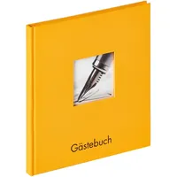 walther design Gästebuch maisgelb 23 x 25 cm mit Cover-Ausstanzung und Prägung, Fun GB-205-I