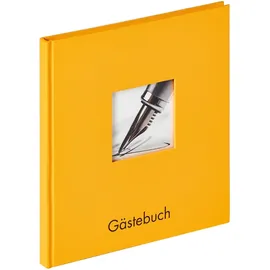 walther design Gästebuch maisgelb 23 x 25 cm mit Cover-Ausstanzung und Prägung, Fun GB-205-I