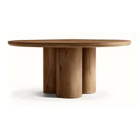 xl moebel gmbh Eleganter Runder Esstisch 152 x 76 cm braun