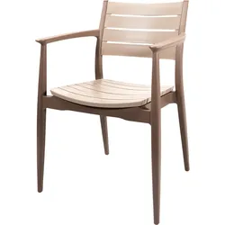 Outdoor-Stapelstuhl Cork Kunststoff Braun/Cappuccino