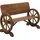 Outsunny Gartenbank 114 x 58 x 80 cm Braun
