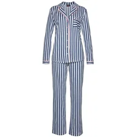 H.I.S. Pyjama gestreift Blau/Weiß 40/42