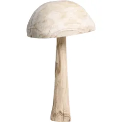 Chic Antique Pilz Aufsteller, für Herbst & Weihnachtsdeko, H40/Ø30 cm natur