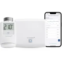 eQ-3 Homematic IP Smart Home Starter Set Mini Heizen – Standard, Digitale Steuerung Heizung + App, Alexa, Google Assistant, einfache Installation, Energie sparen, Thermostat, Heizungsthermostat, 158096A1