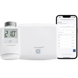 eQ-3 Homematic IP Smart Home Starter Set Mini Heizen – Standard, Digitale Steuerung Heizung + App, Alexa, Google Assistant, einfache Installation, Energie sparen, Thermostat, Heizungsthermostat, 158096A1