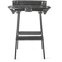 Elektrischer Grill Barbecue Standgrill Balkongrill 2000 Watt, 46x28cm Schwarz