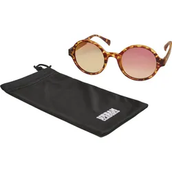 Sonnenbrille URBAN CLASSICS "Urban Classics Unisex Sunglasses Retro Funk UC", Damen, braun leo, rosé, Sonnenbrillen Sonnenbrille